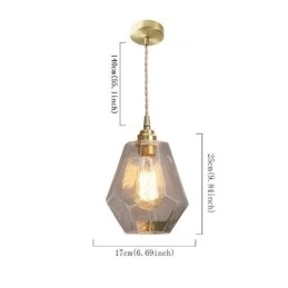 Nordic Retro Hanglamp Messing Glas Thuisverlichting Toren Vorm Lamp Lamp
