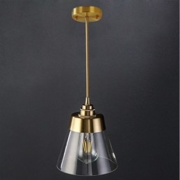 Nordic Retro Hanglamp Glazen Kap Huisverlichting Messing Houder Lamp Licht