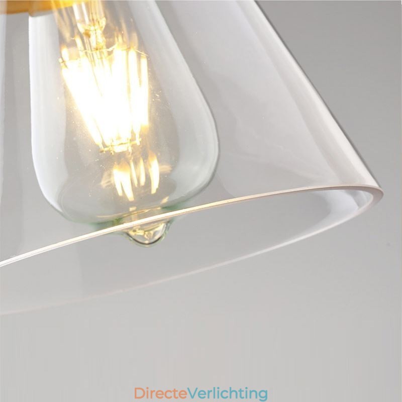 Nordic Retro Hanglamp Glazen Kap Huisverlichting Messing Houder Lamp Licht