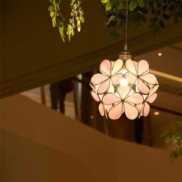 Nordic Creative Hanglamp Glas Thuisverlichting Bloemblaadje Vorm Lamp Lamp