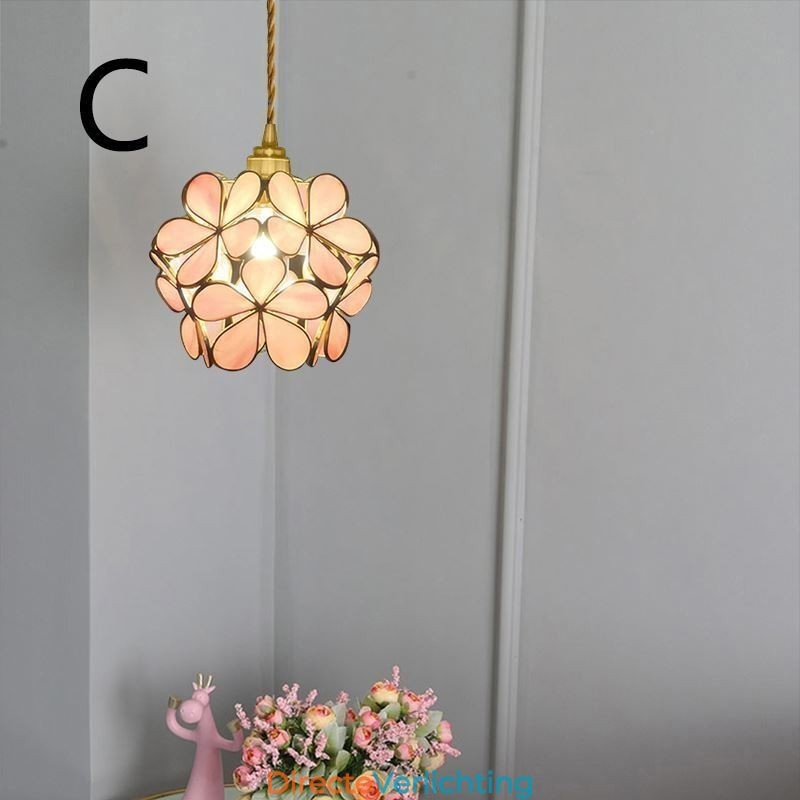 Nordic Creative Hanglamp Glas Thuisverlichting Bloemblaadje Vorm Lamp Lamp