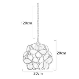 Nordic Creative Hanglamp Glas Thuisverlichting Bloemblaadje Vorm Lamp Lamp