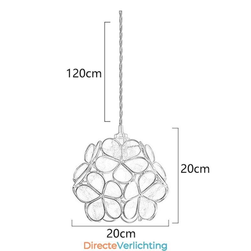 Nordic Creative Hanglamp Glas Thuisverlichting Bloemblaadje Vorm Lamp Lamp