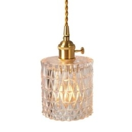Jelly Jar Lamp Armatuur Geribbelde Glazen Hanglamp