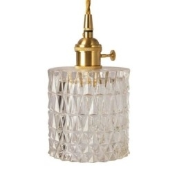 Jelly Jar Lamp Armatuur Geribbelde Glazen Hanglamp