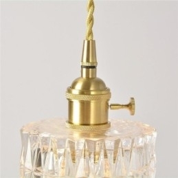 Jelly Jar Lamp Armatuur Geribbelde Glazen Hanglamp