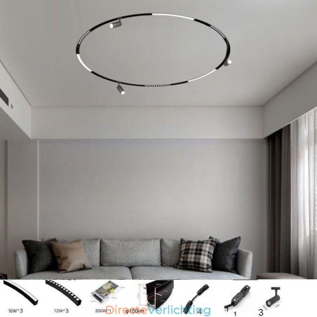 Ronde magnetische railverlichting inbouwspot decoratieve verlichting 150cm Ronde magnetische railverlichting inbouwspot decoratieve verlichting 150cm