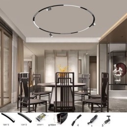 Ronde magnetische railverlichting inbouwspot decoratieve verlichting 150cm