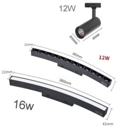 Ronde magnetische railverlichting inbouwspot decoratieve verlichting 150cm