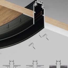Railverlichting Magnetische inbouw cirkelvormige railverlichtingsarmatuur 120cm