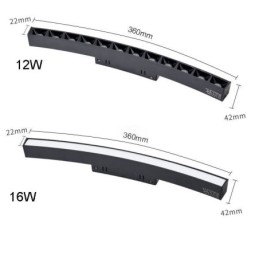 Railverlichting Magnetische inbouw cirkelvormige railverlichtingsarmatuur 120cm