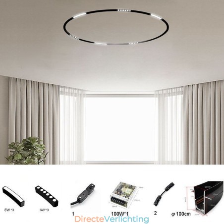 Ronde railverlichting magnetische inbouwspot decoratieve verlichting 100cm Ronde railverlichting magnetische inbouwspot decoratieve verlichting 100cm