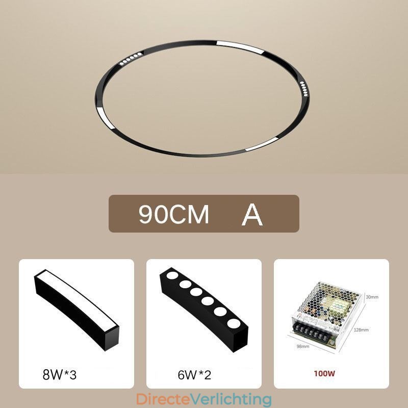 Ronde magnetische railverlichting inbouwspot decoratieve verlichting 80cm