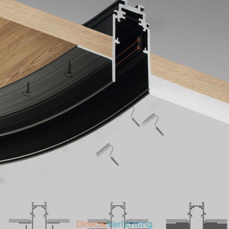 Ronde magnetische railverlichting inbouwspot decoratieve verlichting 80cm