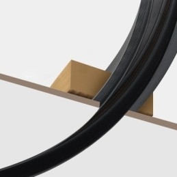 Verzonken rails voor verlichting Ronde magnetische aluminium railstrips