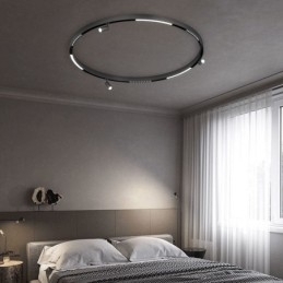 Verzonken rails voor verlichting Ronde magnetische aluminium railstrips