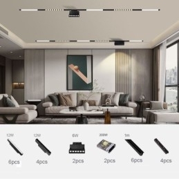 Inbouwspot Magnetische railverlichting Decoratieve verlichting 3M*2