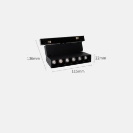 Inbouwspot Magnetische railverlichting Decoratieve verlichting 3M*2