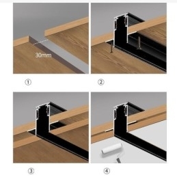 Inbouwspot Magnetische railverlichting Decoratieve verlichting 3M*2