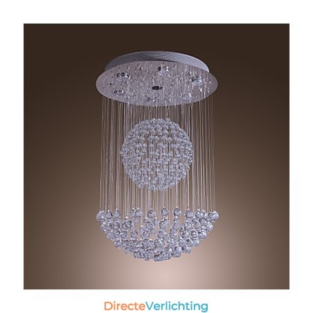 Moderne eigentijdse kristallen chromen kroonluchter inbouw Moderne eigentijdse kristallen chromen kroonluchter inbouw
