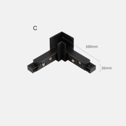 Magnetische railverlichtingsaccessoires Verzonken railhoekverbinding