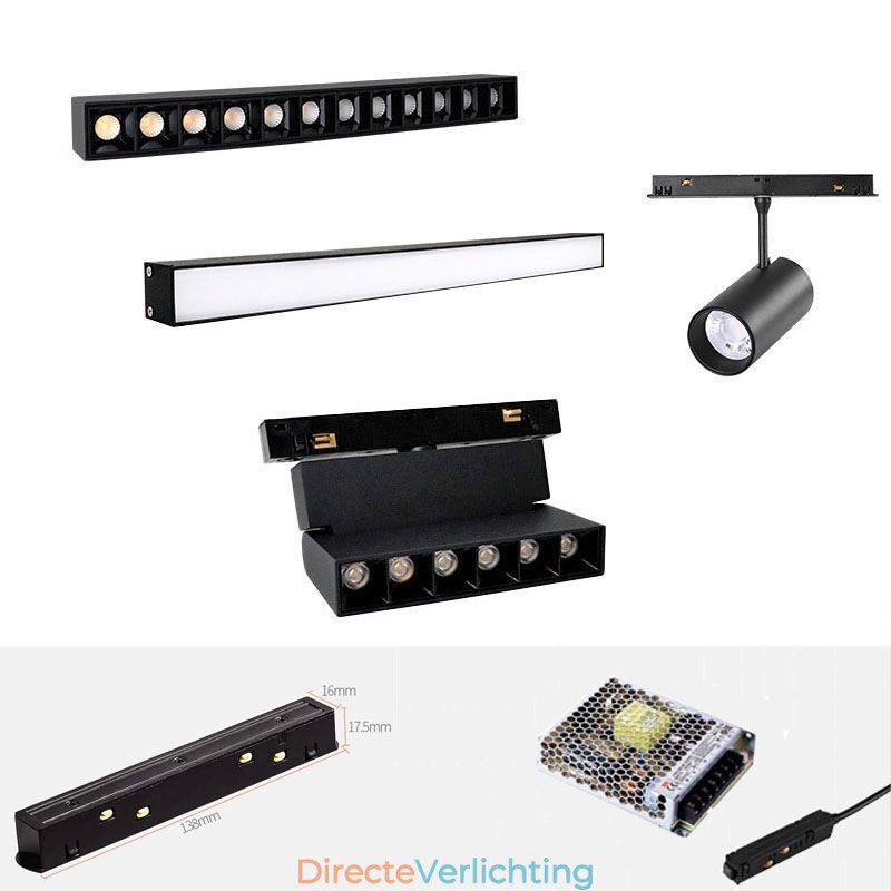 Magnetische railverlichting inbouwspot decoratieve verlichting 6M*2