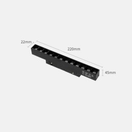 Magnetische railverlichting inbouwspot decoratieve verlichting 6M*2