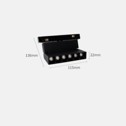 Magnetische railverlichting inbouwspot decoratieve verlichting 6M*2