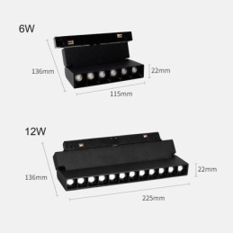Verzonken railroosterspot Railstripspot Magnetische vouwroosterspot 36V