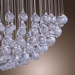 Moderne eigentijdse kristallen chromen kroonluchter inbouw