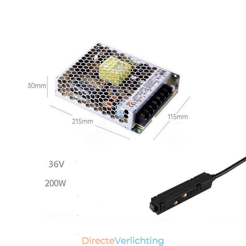 Track Light Driver 200W 36V Driver Voeding Met Een Magnetische Track Power Connector