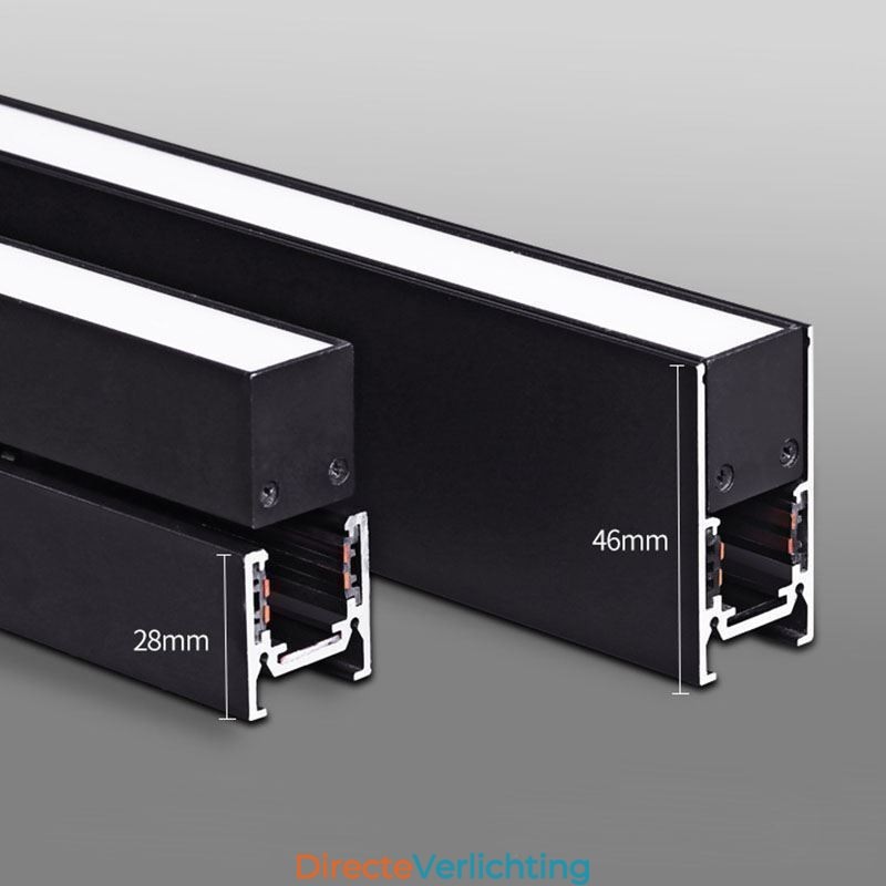 Verzonken rails voor railverlichting Magnetisch aluminium railoppervlakprofiel Ultradunne railverlichtingsstrip 100 cm