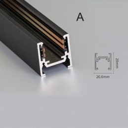 Verzonken rails voor railverlichting Magnetisch aluminium railoppervlakprofiel Ultradunne railverlichtingsstrip 100 cm