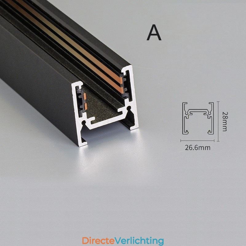 Verzonken rails voor railverlichting Magnetisch aluminium railoppervlakprofiel Ultradunne railverlichtingsstrip 100 cm
