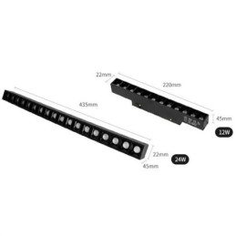 Verzonken railroosterspot Stripspot Magnetische railroosterspot 36V