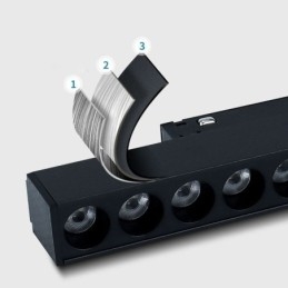 Verzonken railroosterspot Stripspot Magnetische railroosterspot 36V