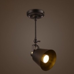 Rustieke ijzeren spotlamp, landelijke vintage plafondlamp