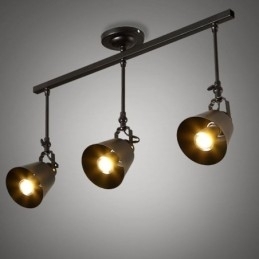 Rustieke ijzeren spotlamp, landelijke vintage plafondlamp