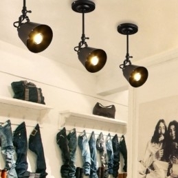 Rustieke ijzeren spotlamp, landelijke vintage plafondlamp