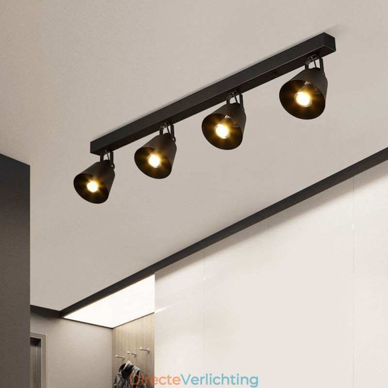 Rustieke vintage spotlight industriële ijzeren railverlichting
