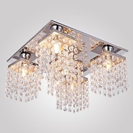 Plafondlamp Kristal Modern 5 Lampen
