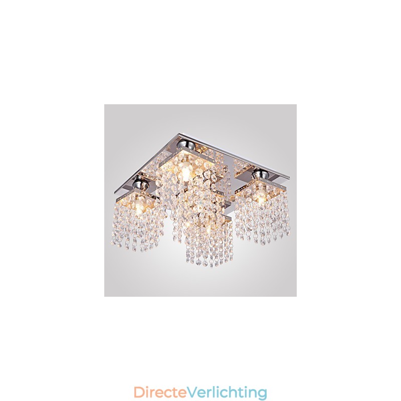 Plafondlamp Kristal Modern 5 Lampen
