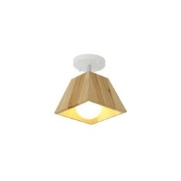 Nordic Houten Spotlight Vier Prisma Draaibare Plafondspot