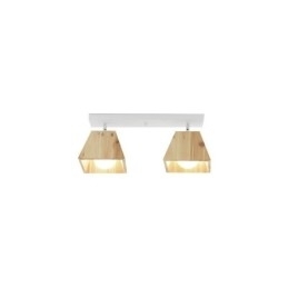 Nordic Houten Spotlight Vier Prisma Draaibare Plafondspot