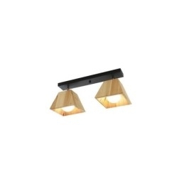 Nordic Houten Spotlight Vier Prisma Draaibare Plafondspot