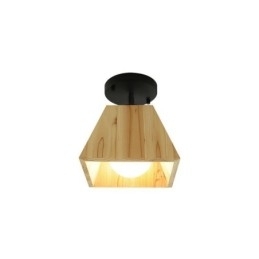 Nordic Houten Spotlight Vier Prisma Draaibare Plafondspot