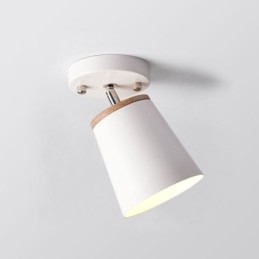 Nordic Iron Spotlight Houten Eenvoudige Plafondlamp (Enkele Lamp)