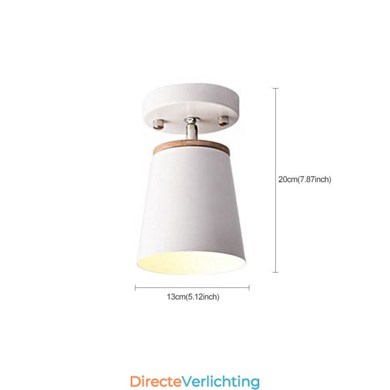 Nordic Iron Spotlight Houten Eenvoudige Plafondlamp (Enkele Lamp)