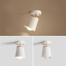 Nordic Iron Spotlight Houten Eenvoudige Plafondlamp (Enkele Lamp)