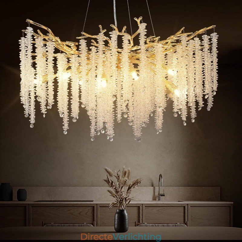 Moderne, prachtige kristallen kroonluchterlamp